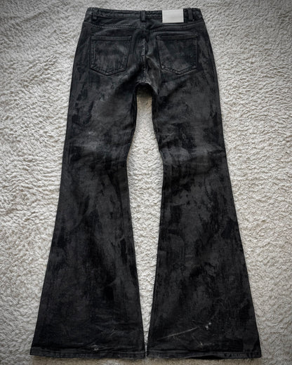 Mijko Charcoal Washed Flared Jeans