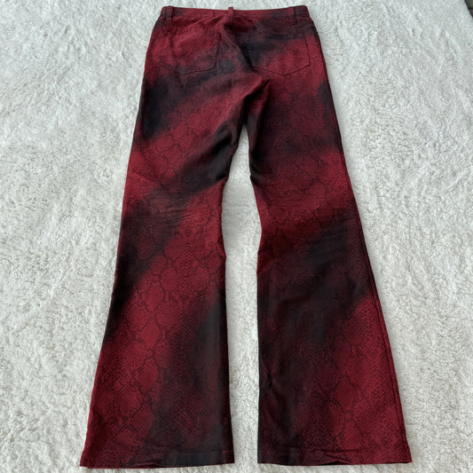 5351 Pour Les Hommes Snakeskin Pattern Bootcut Pants