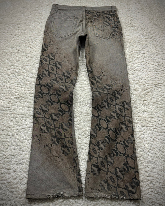 5351 Pour Les Hommes Python Pattern Bootcut Pants