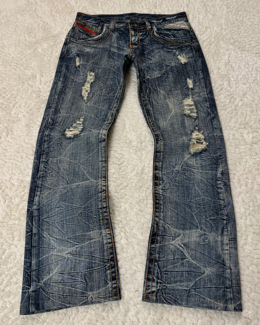Semantic Design Honeycomb Washed Vintage Boocut Jeans