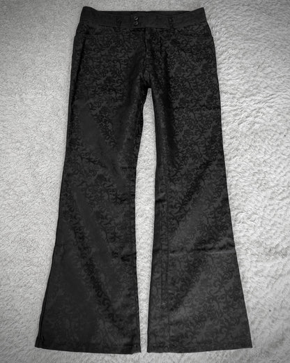 Morgan Homme Jacquard Flared Dress Pants