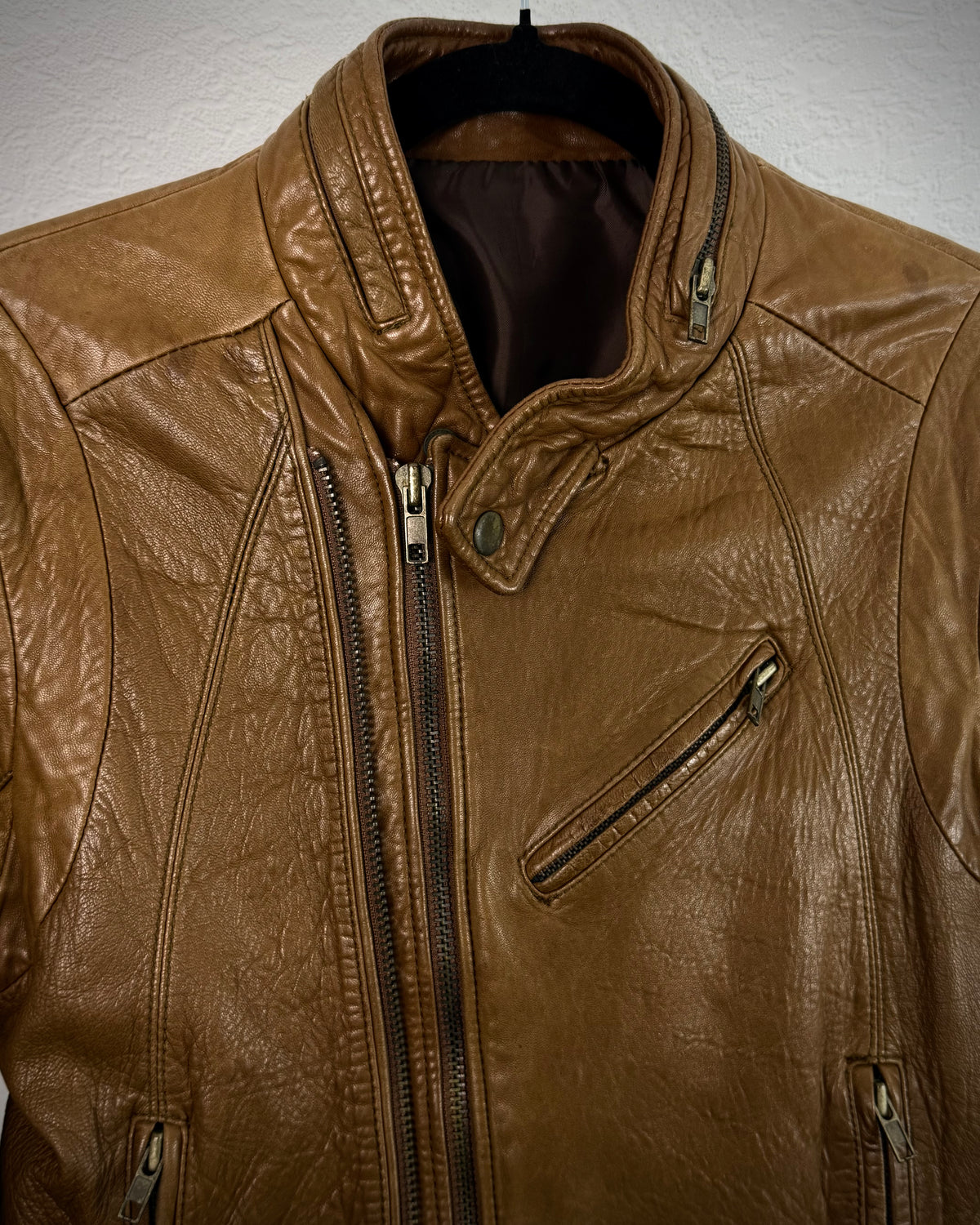 Korean Grained Sheepskin Leather Jacket
