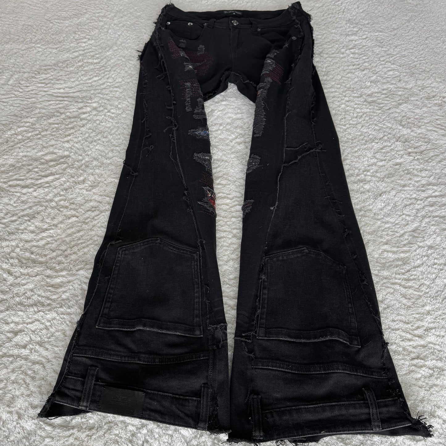 In The Attic Upcycle Reworked Flared Jeans