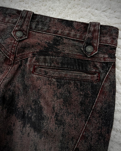 Schlüssel Blood Washed Snake Hardware Bootcut Pants