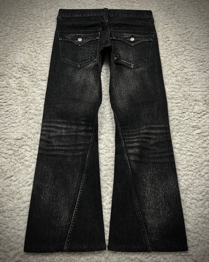 Modern Lovers Clawmarks Washed Spiral Flared Denim