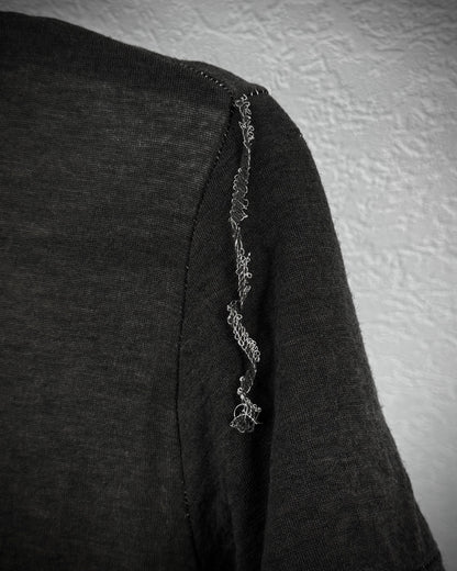 FranCisT MOR.K.S. Double Layered Studded Silver Thread Longsleeve Shirt