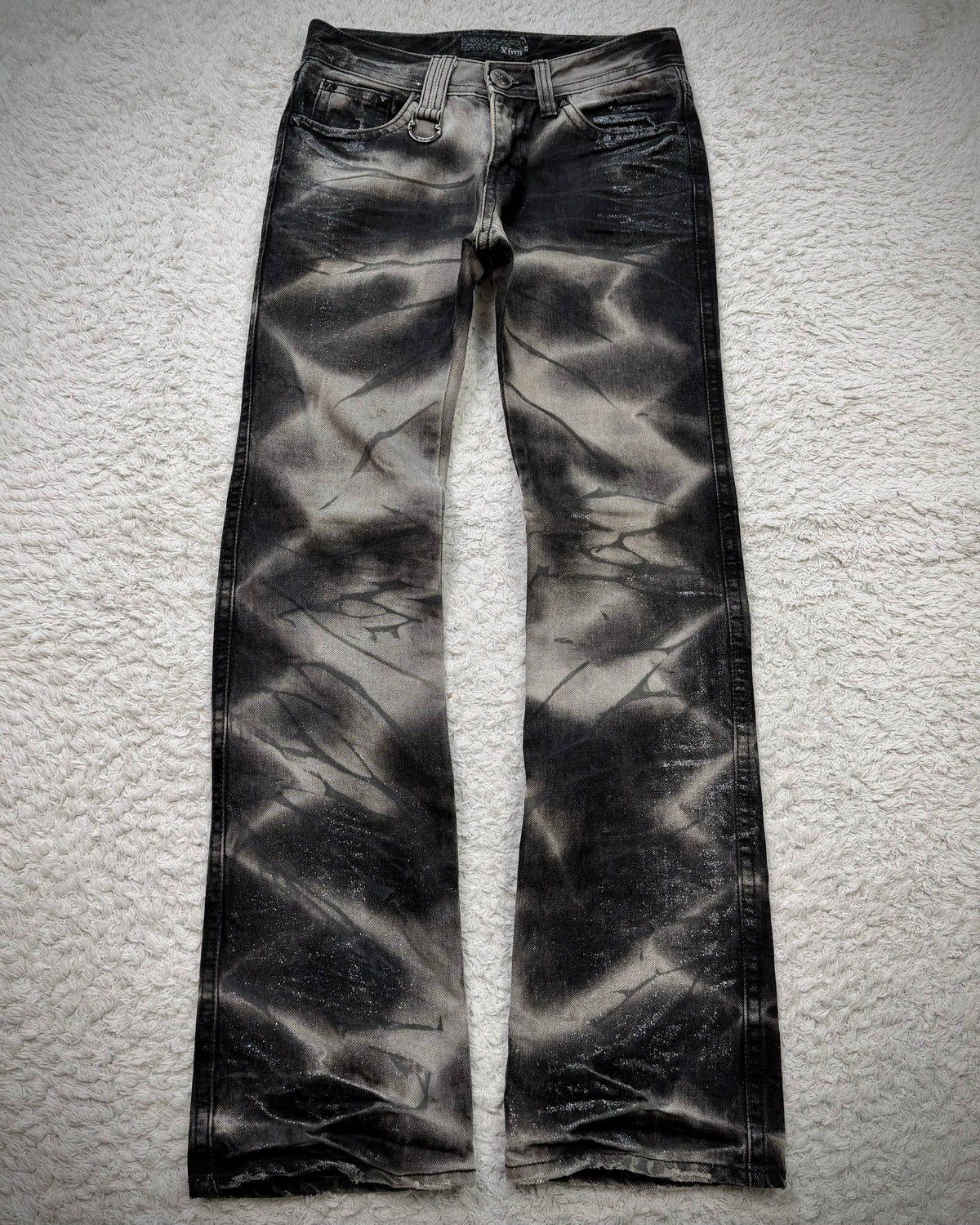 Xfrm Clawmarks Luster Coated Flared Jeans