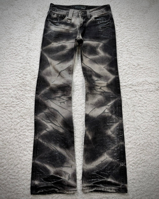 Xfrm Clawmarks Luster Coated Flared Jeans