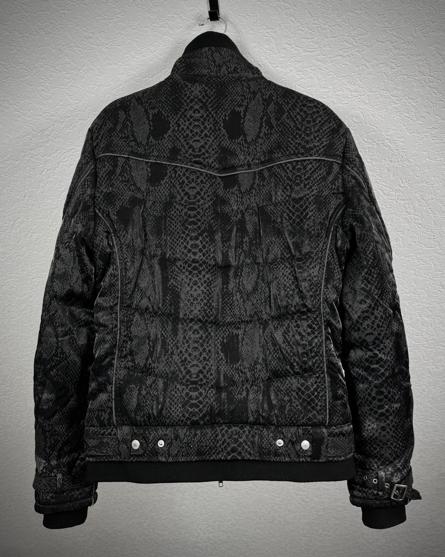 Bernings Sho Python Pattern Double Zip Lightweight Puffer Jacket