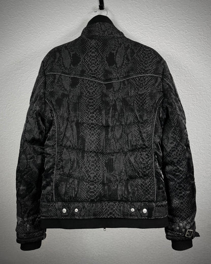 Bernings Sho Python Pattern Double Zip Lightweight Puffer Jacket