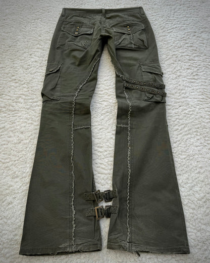 Midas Military Studded Laced Flared Cargo Pants