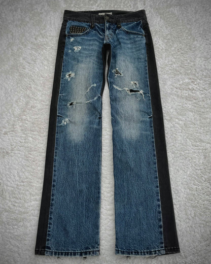 Cook Jeans Two Tone Split Studded Denim
