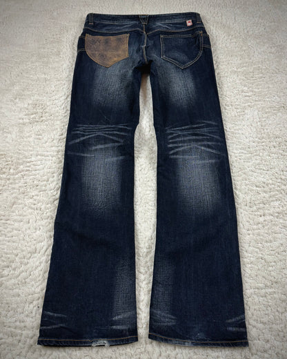 Hide Aways Vintage Leather Pocket Bootcut Denim