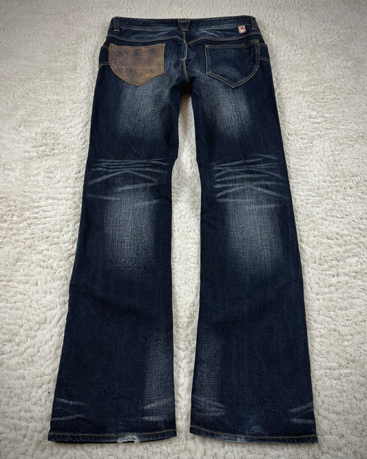 Hide Aways Vintage Leather Pocket Bootcut Denim
