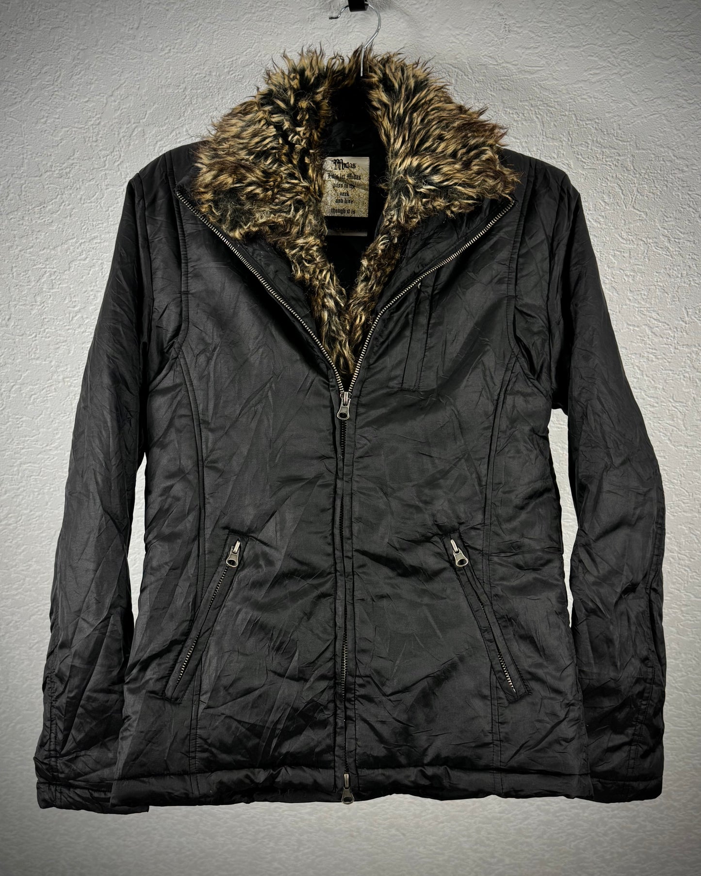 Midas Fur Layered Embroidered Jacket