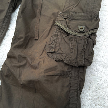 G.O.A Khaki Gas Mask Flared Cargo Pants