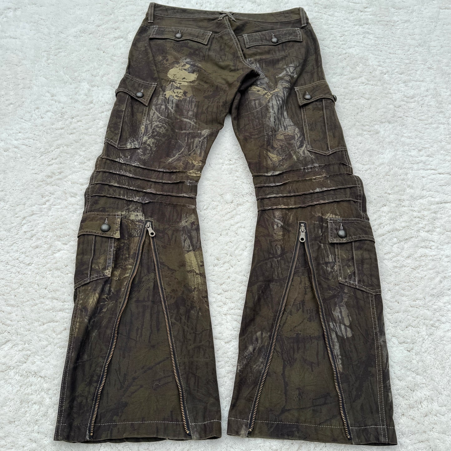 Obelisk Flared Military Cargo Pants