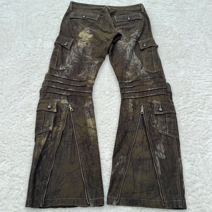 Obelisk Flared Military Cargo Pants