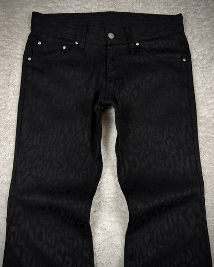 Tornado Mart Leopard Pattern Flared Dress Pants