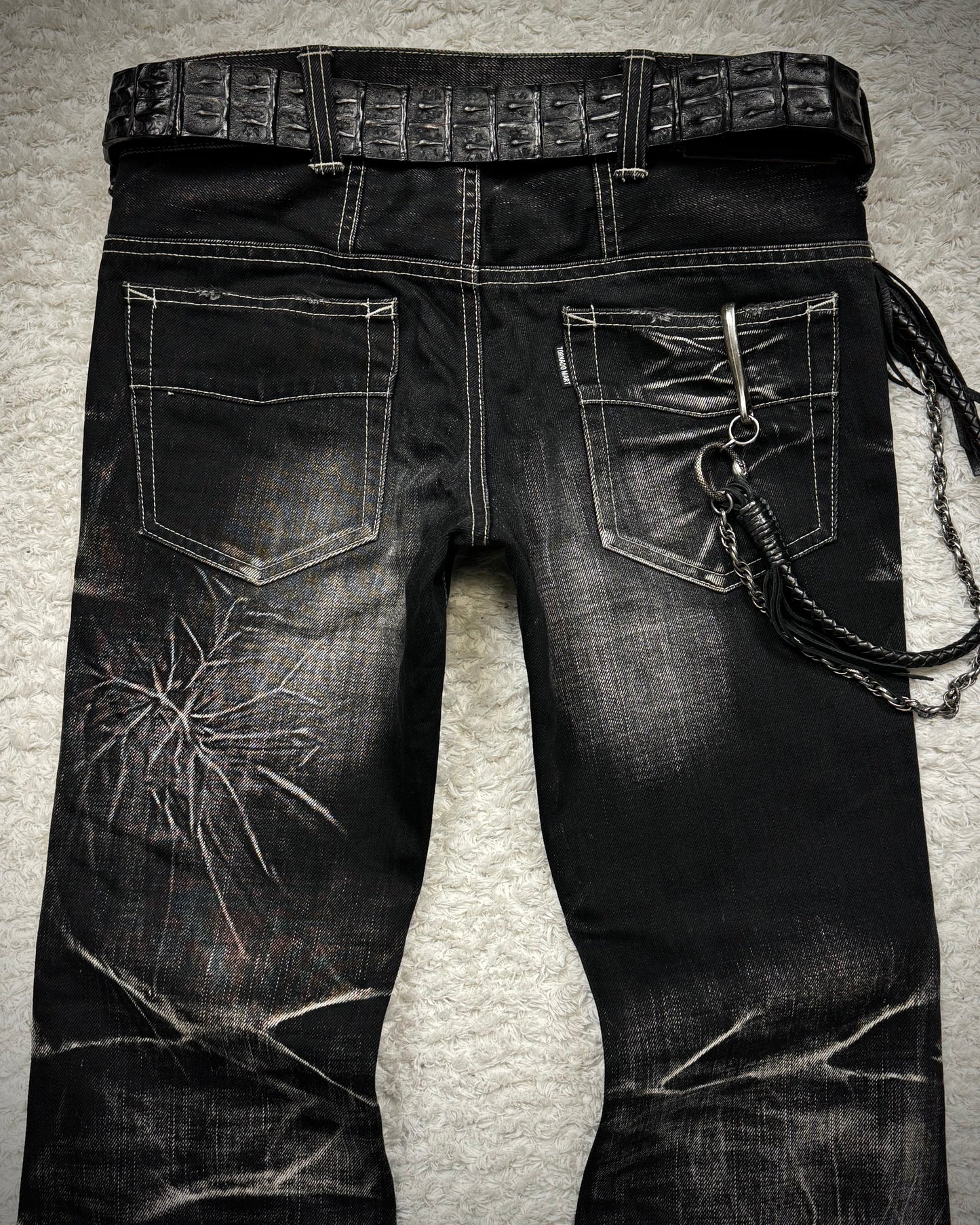 Tornado Mart Crystal Washed Flared Jeans
