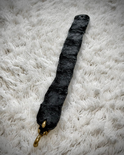 Raw Crocodile Skull Leather Bracelet