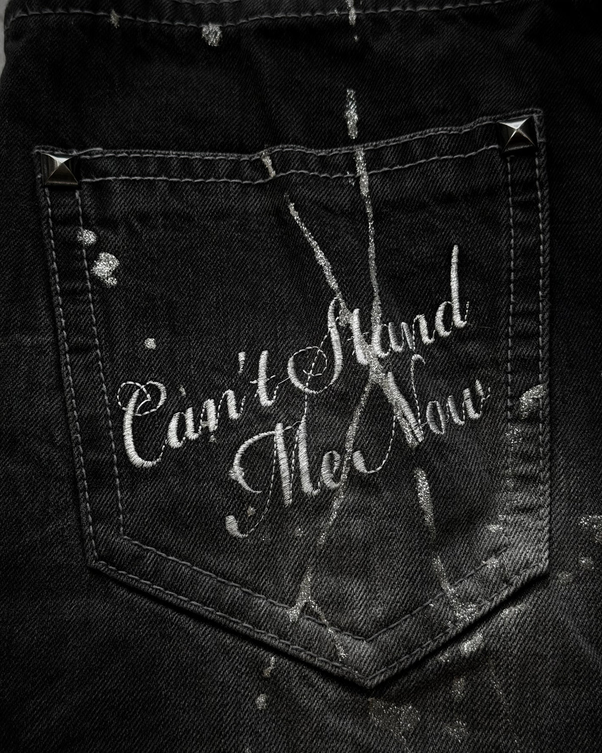 Semantic Design Silver Splatter Clawmarks Bootcut Jeans
