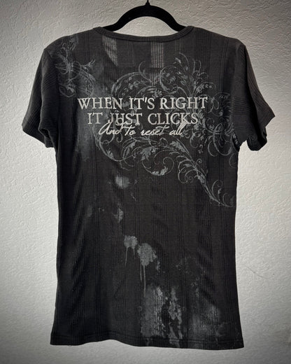 Clash Ahead Tribal Metallic Poem T-Shirt