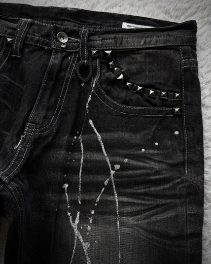 Semantic Design Silver Splatter Clawmarks Bootcut Jeans