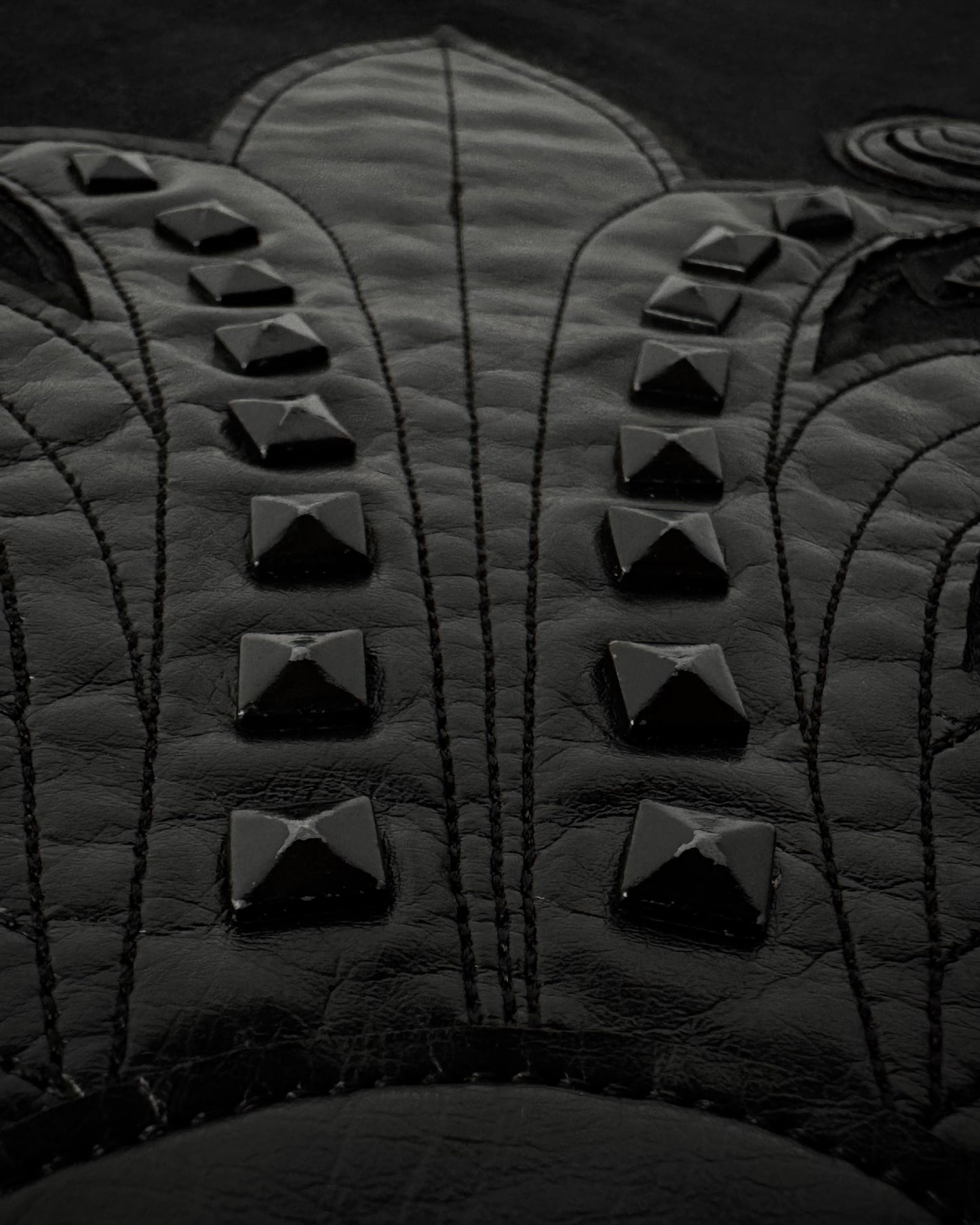 J. Steger Studded Leather Patches T-Shirt