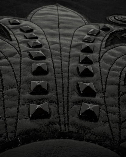 J. Steger Studded Leather Patches T-Shirt