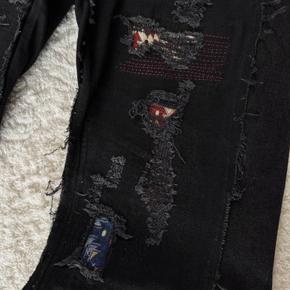 In The Attic Upcycle Reworked Flared Jeans