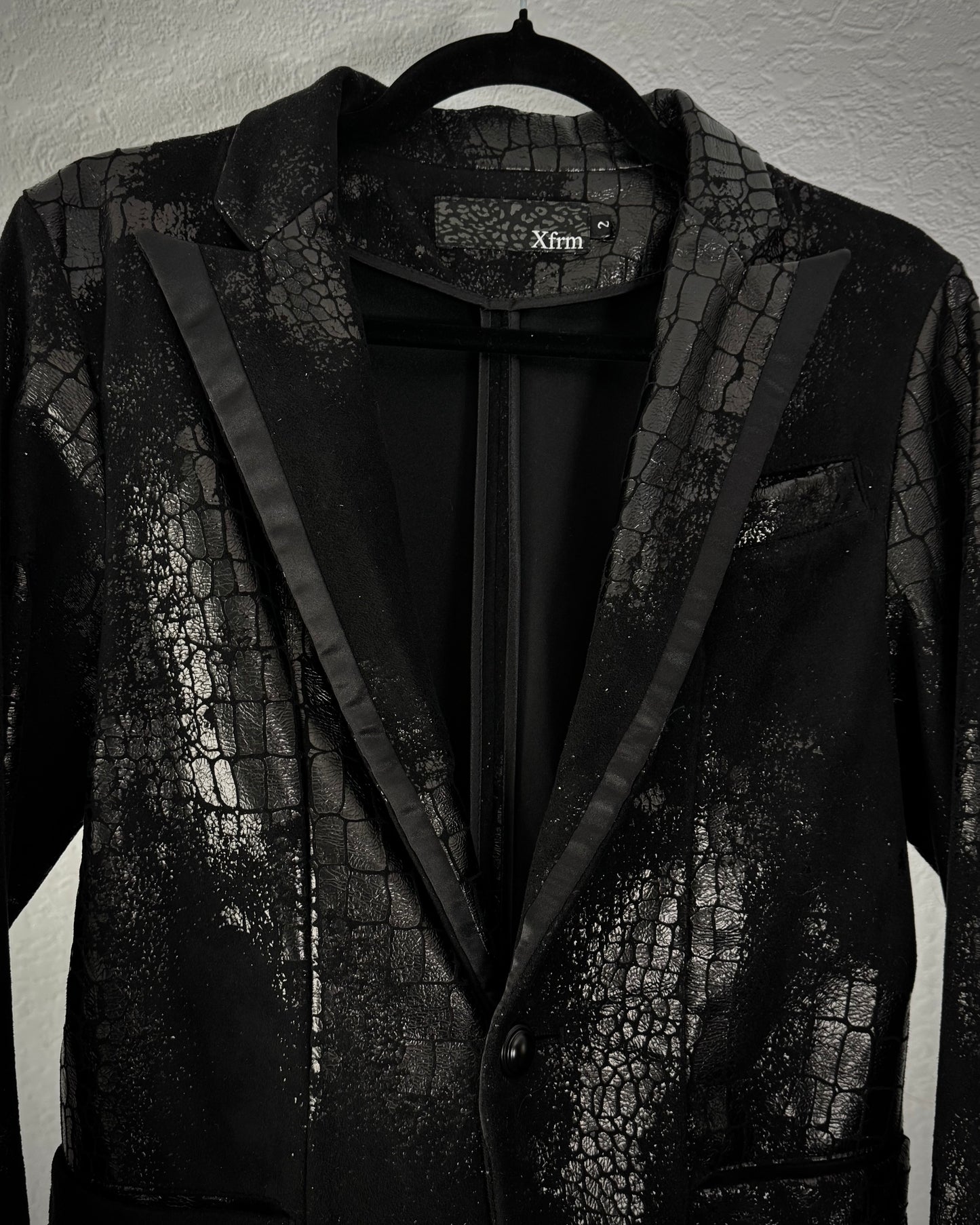 Xfrm Crocodile Waxed Blazer