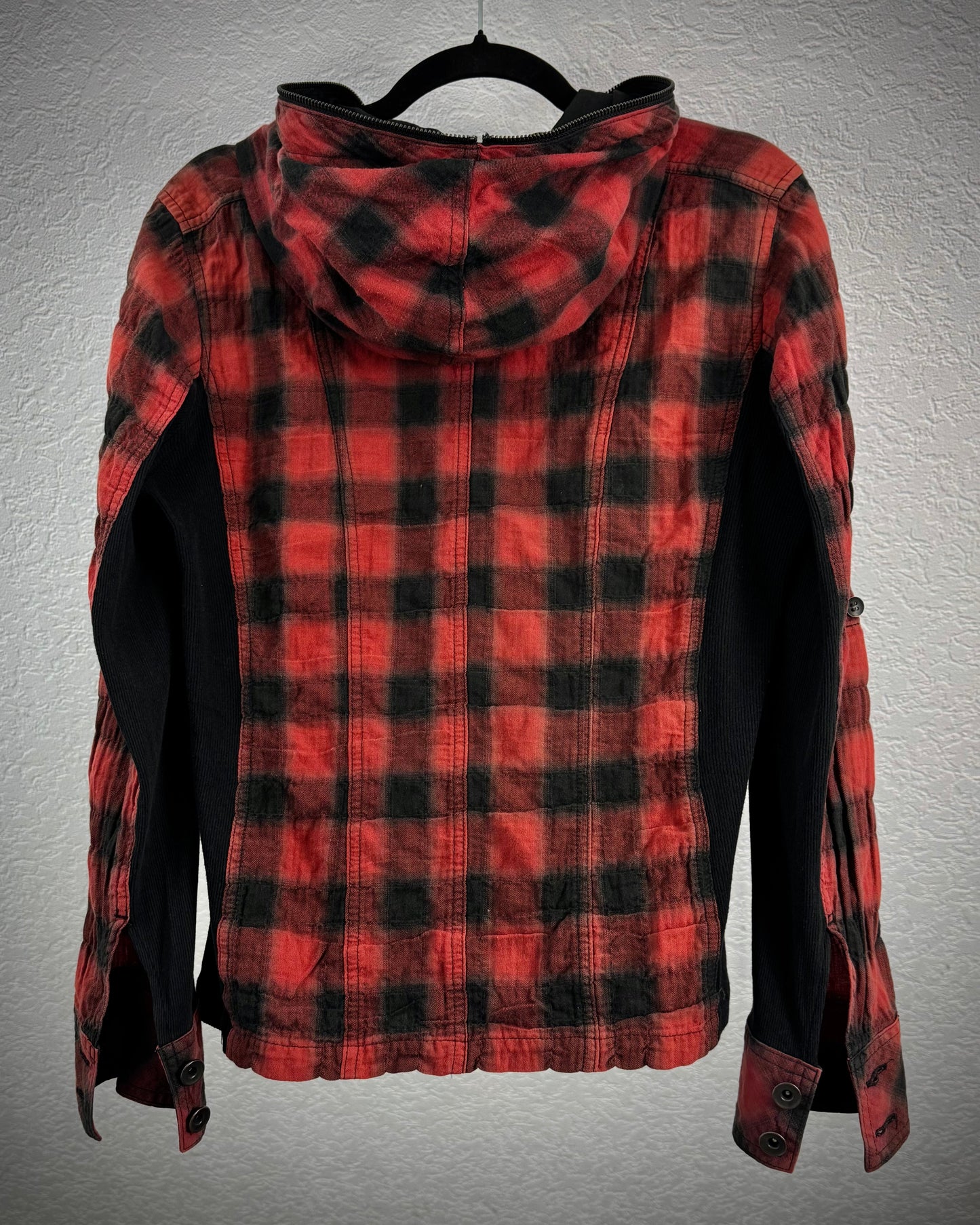 Schlüssel Crimson Flannel Zip Up Hoodie