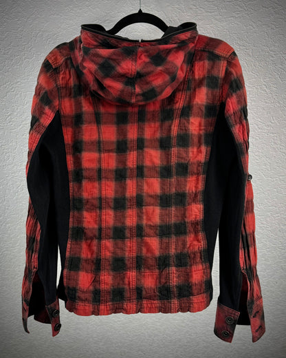 Schlüssel Crimson Flannel Zip Up Hoodie