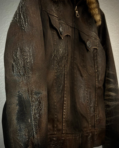 Led Rechwe “Arizona” Crack Waxed Fur Jacket