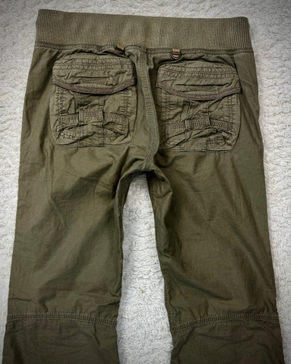 G.O.A Khaki Bell Bottom Flared Cargo Pants