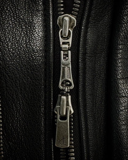 Yasuyuki Ishii Hooded Goatskin Leather Jacket