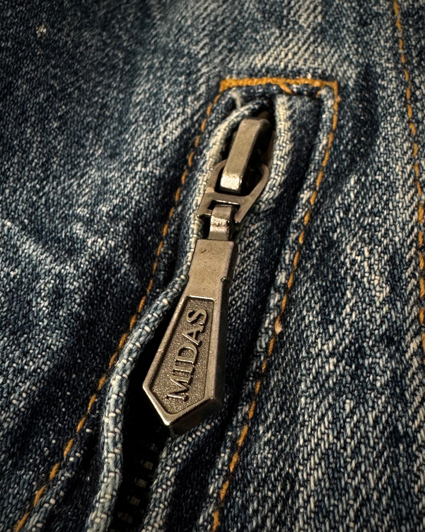 Midas Silver Splatter Distressed Cropped Denim Jacket