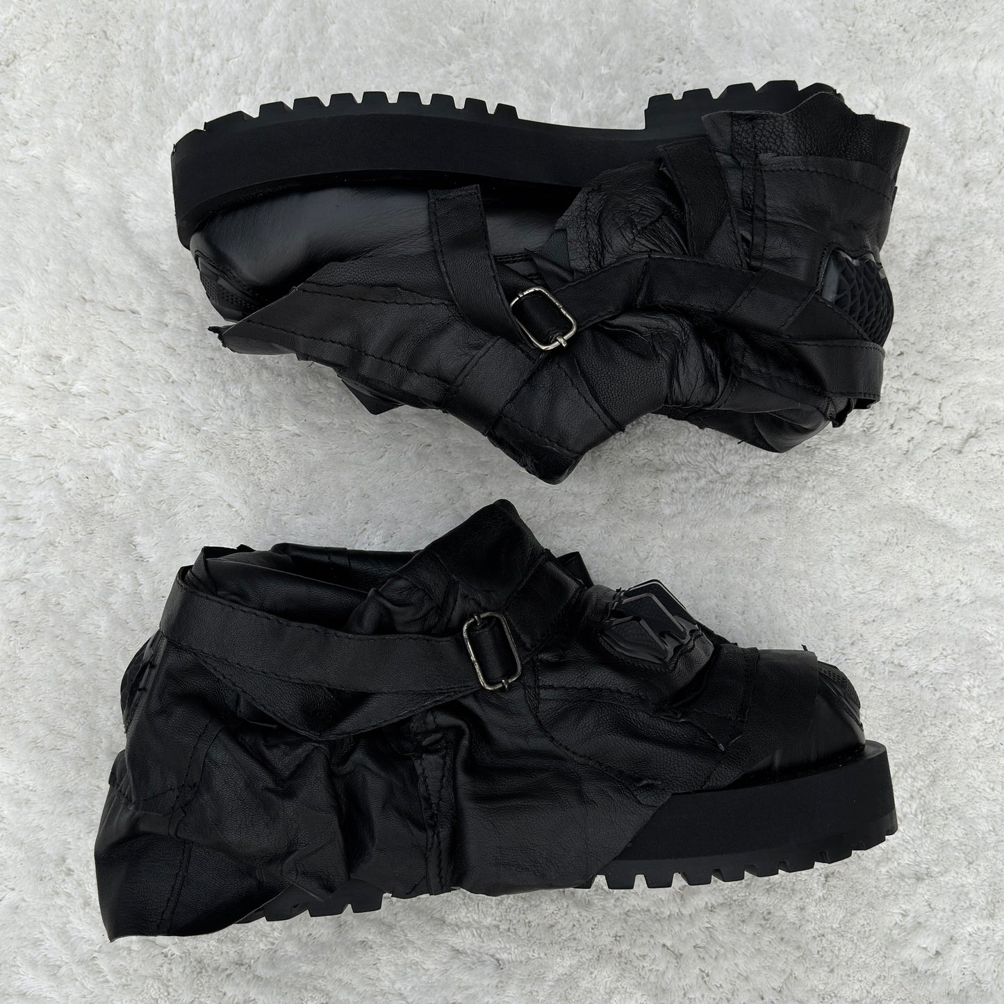 Yasuyuki Ishii Leather Armor Combat Boots