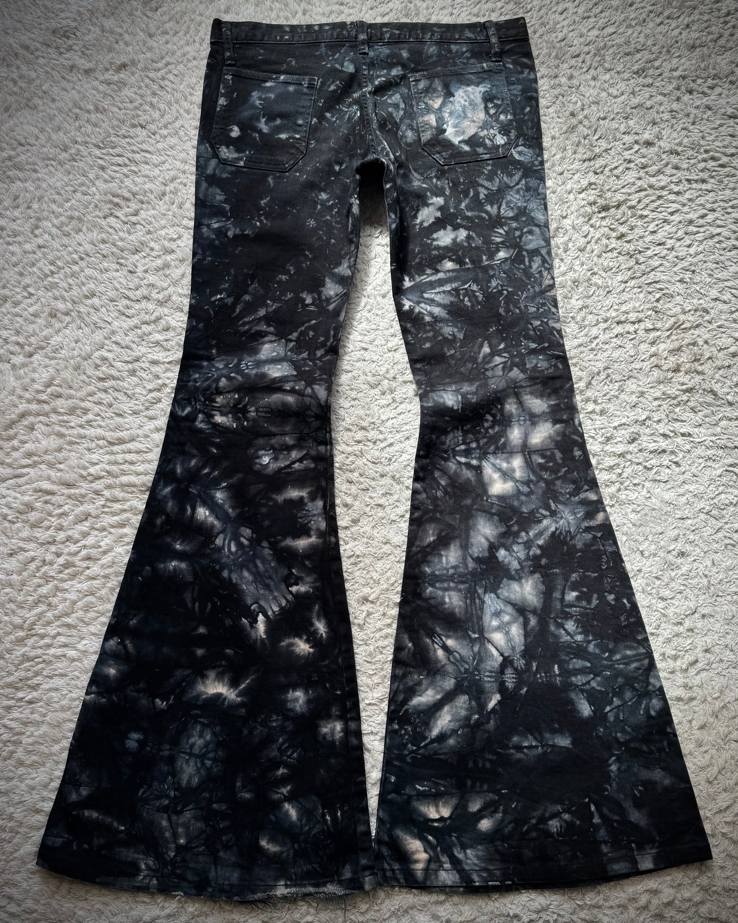 Dee Dee Marble Washed Bell Bottom Flared Jeans