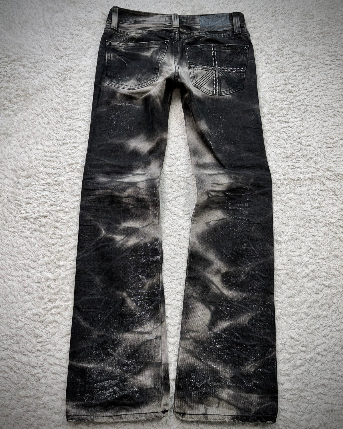 Xfrm Clawmarks Luster Coated Flared Jeans