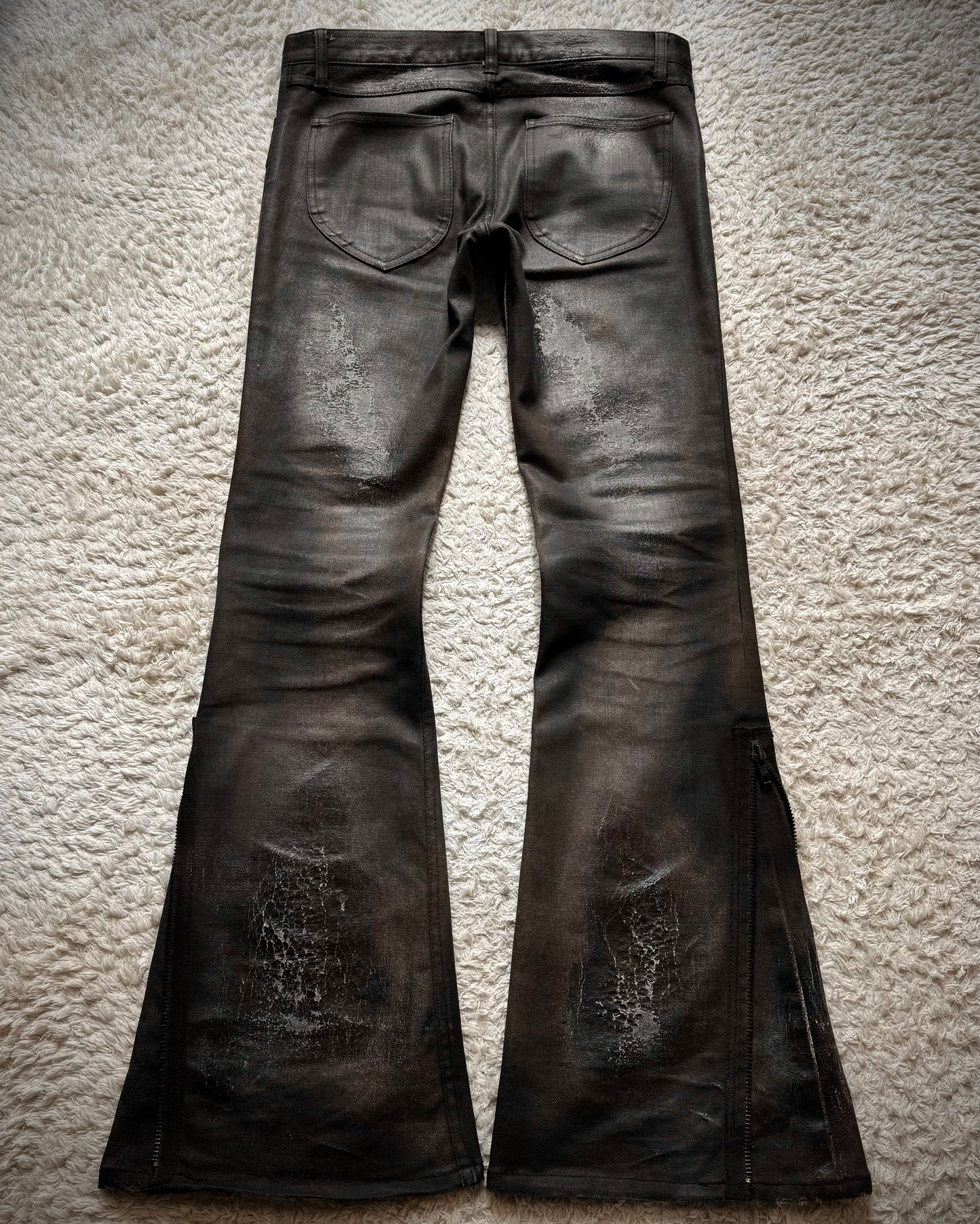 LED Rechwe Veronica Arizona Studded Waxed Flared Jeans