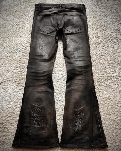 LED Rechwe Veronica Arizona Studded Waxed Flared Jeans