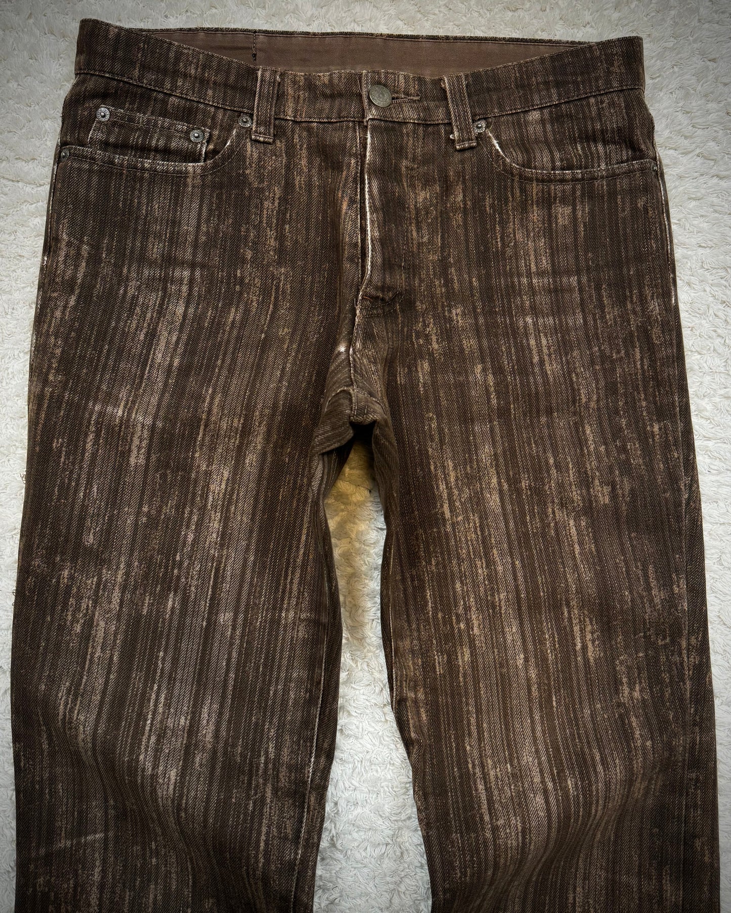 Tornado Mart Wood Textured Bootcut Jeans