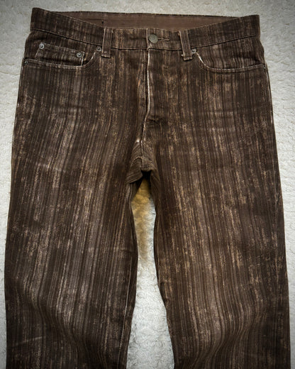 Tornado Mart Wood Textured Bootcut Jeans