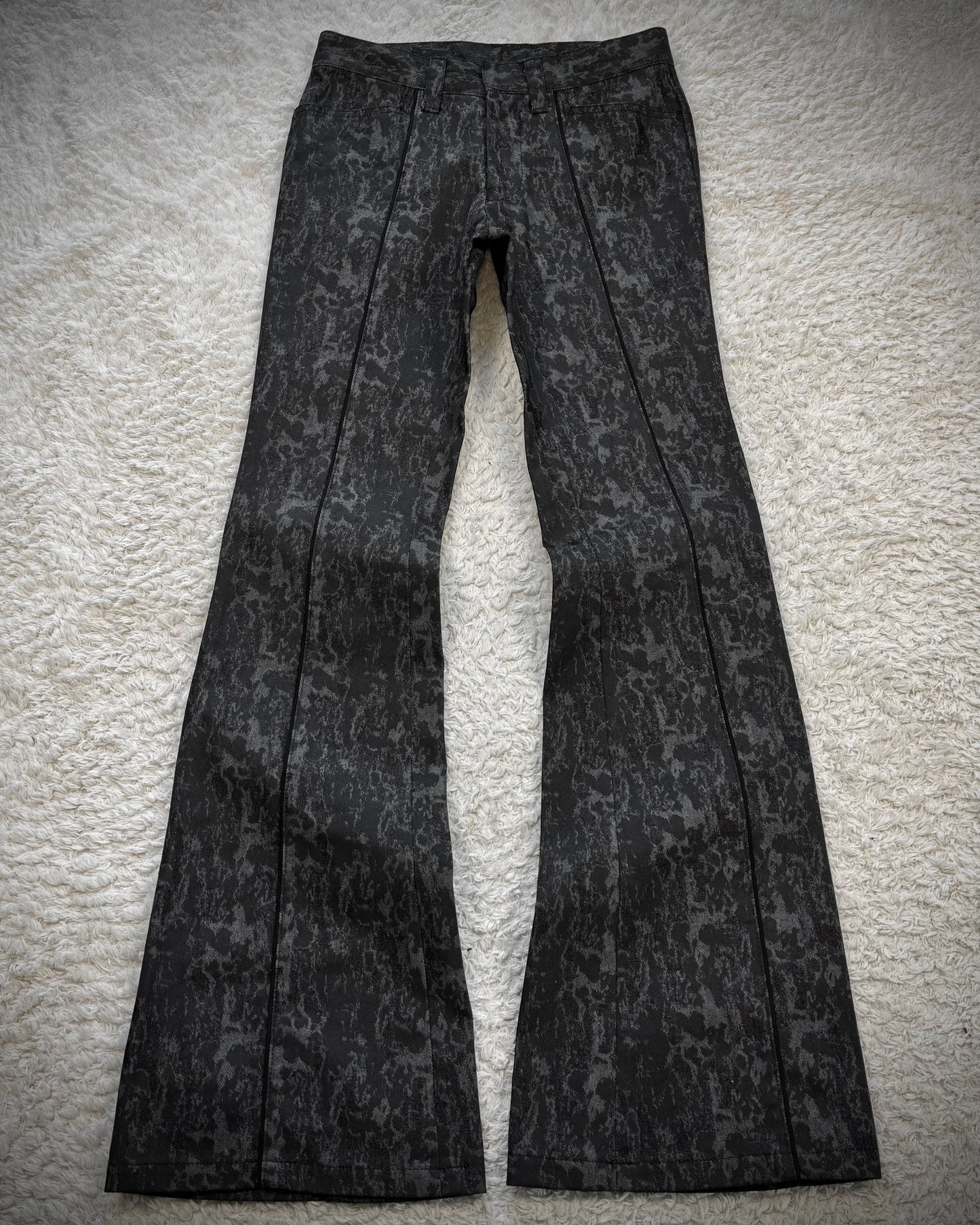 Tornado Mart Shadow Pattern Bell Bottom Flared Pants