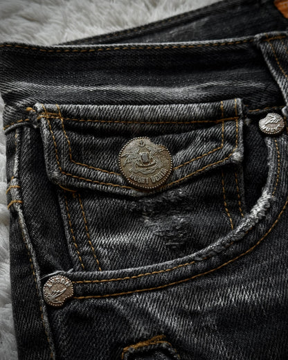 Husky Rustic Hardware Flared Jeans