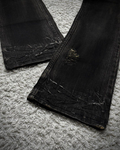 Midas Smoke Washed Coated Bootcut Jeans