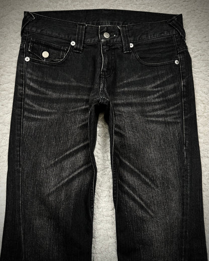 Tornado Mart Clawmarks Washed Spiral Flared Jeans