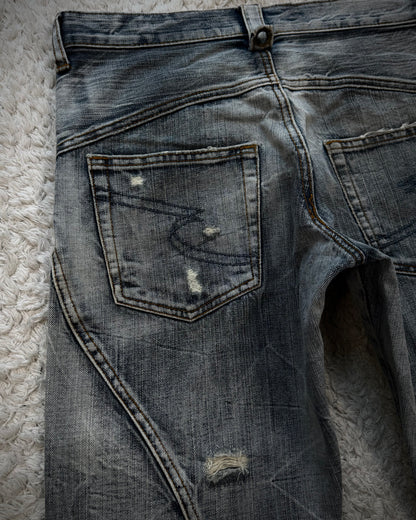 Semantic Design Honeycomb Washed Flared Jeans